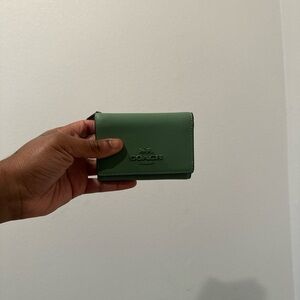 Coach Olive Green Leather Wallet